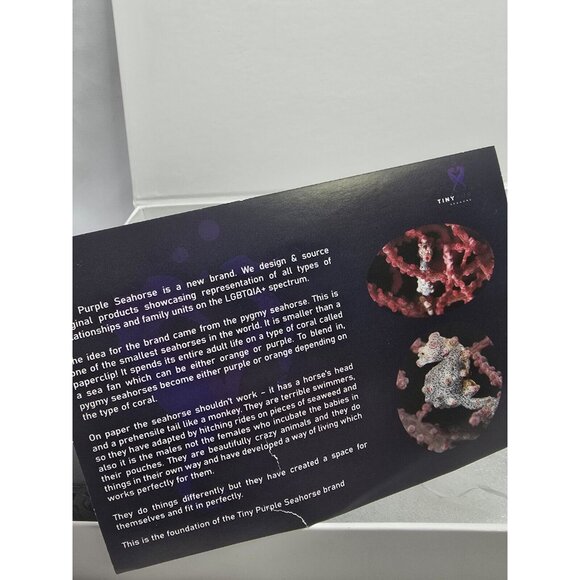 Tiny Purple Seahorse LGBTQIA+ Cast Iron Male With Symbols Book Ends- Set Of 2 - Picture 13 of 14